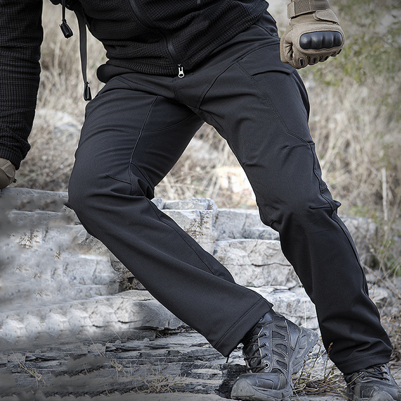 Mens black top tactical trousers