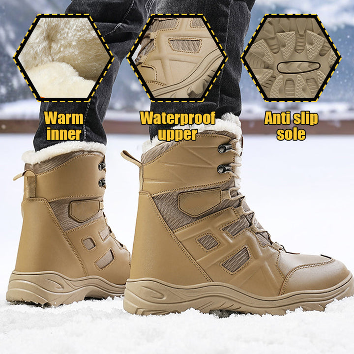 TWS Warm Fur Lined Outdoor Combat Boots