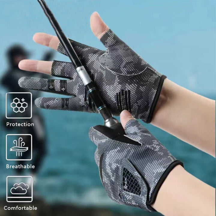 Men's Outdoor Sun Protection Fingerless Fishing Gloves