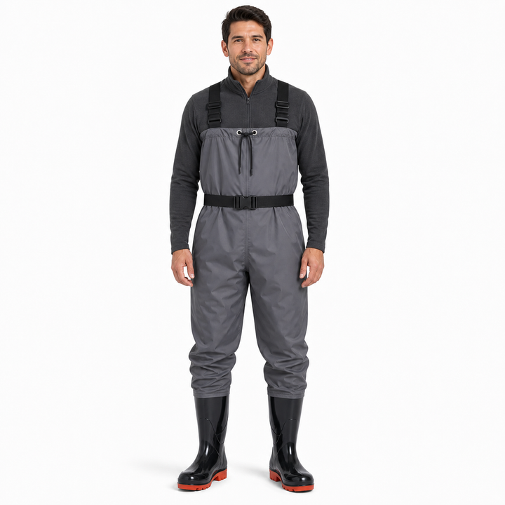 Ultra-Light 400D Nylon Chest Waders with Boots | 15,000mm Waterproof