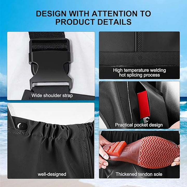 TWS Fishing Waders with Boots for Men Waterproof Wader PVC Waterproof Wader for Fly Fishing