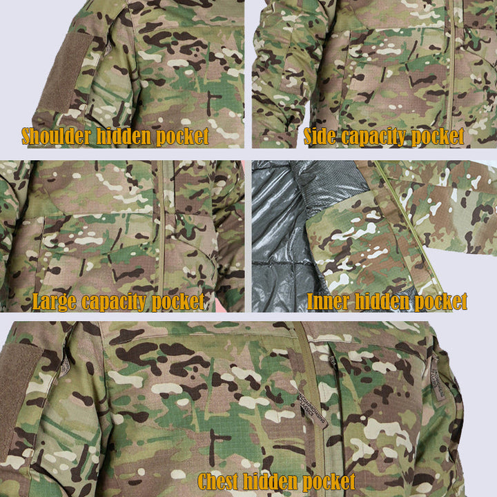 TWS Waterproof Heat-Reflective Tactical Jacket & Trousers Set for Outdoor Use