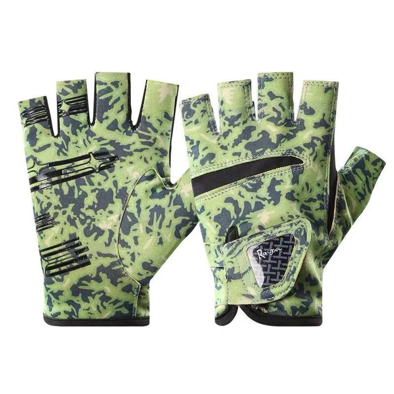 Men's Outdoor Sun Protection Fingerless Fishing Gloves