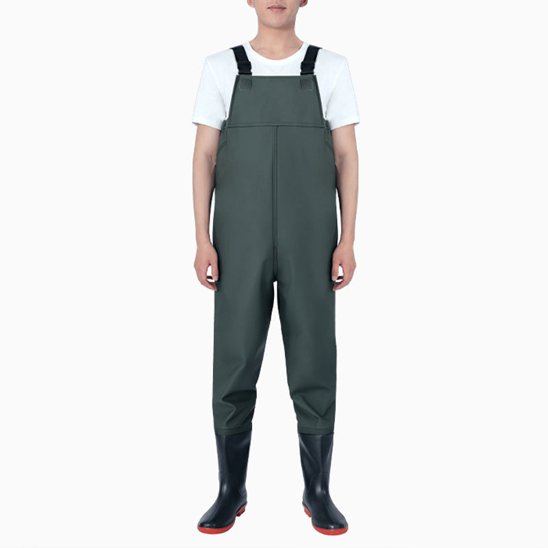 TWS Fishing Waders with Boots for Men Waterproof Wader PVC Waterproof Wader for Fly Fishing