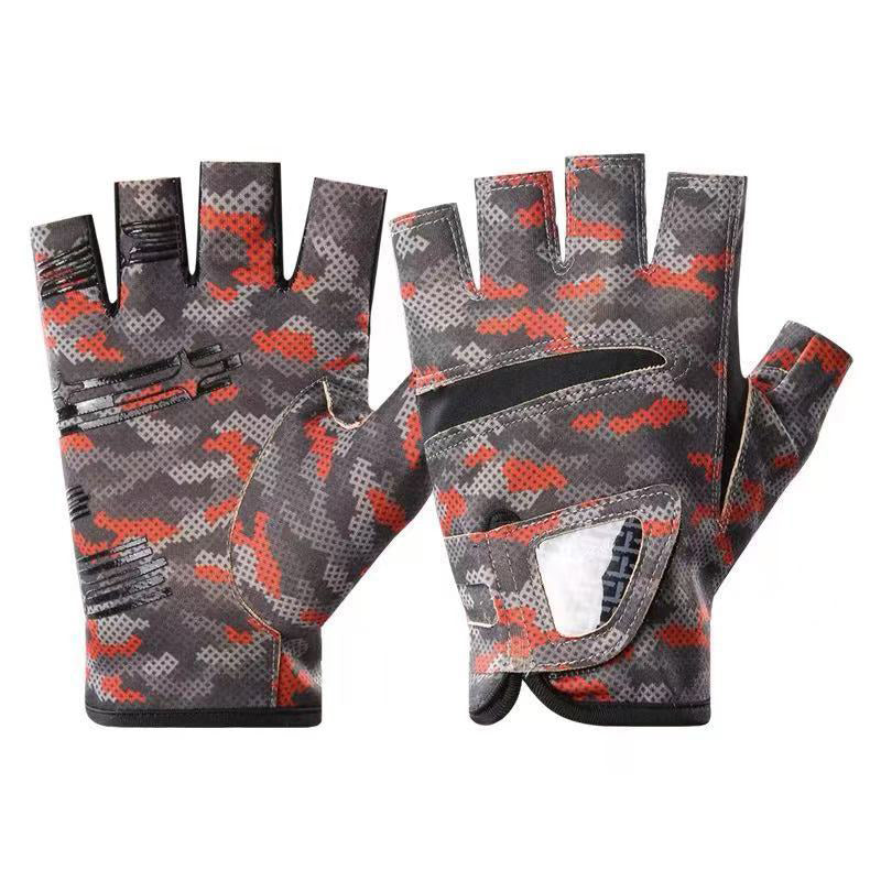 Men's Outdoor Sun Protection Fingerless Fishing Gloves