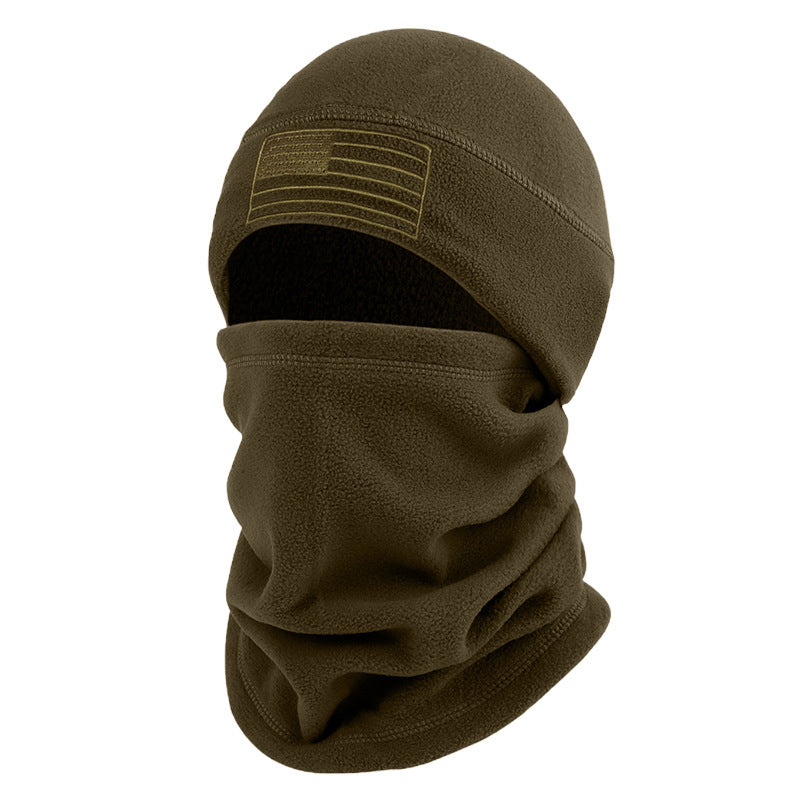 TWS Warm Fleece Beanie Hat & Neck Scarf Set for Winter Outdoor Wear