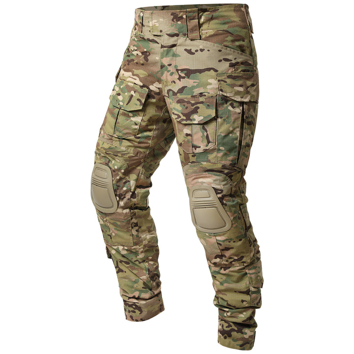 G3 Combat Trousers with Knee Pads Rip-Stop Tactical Trousers Camouflage