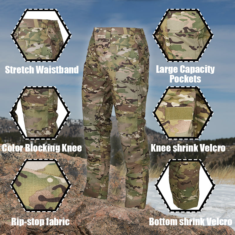 Thunder Pro Waterproof Rip-Stop Tactical Trousers Dark Camo