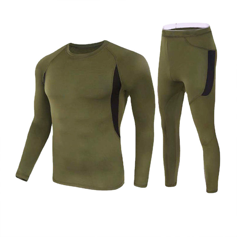 Men's Stretch Thermal Underwear Tactical Sports Shapewear Set