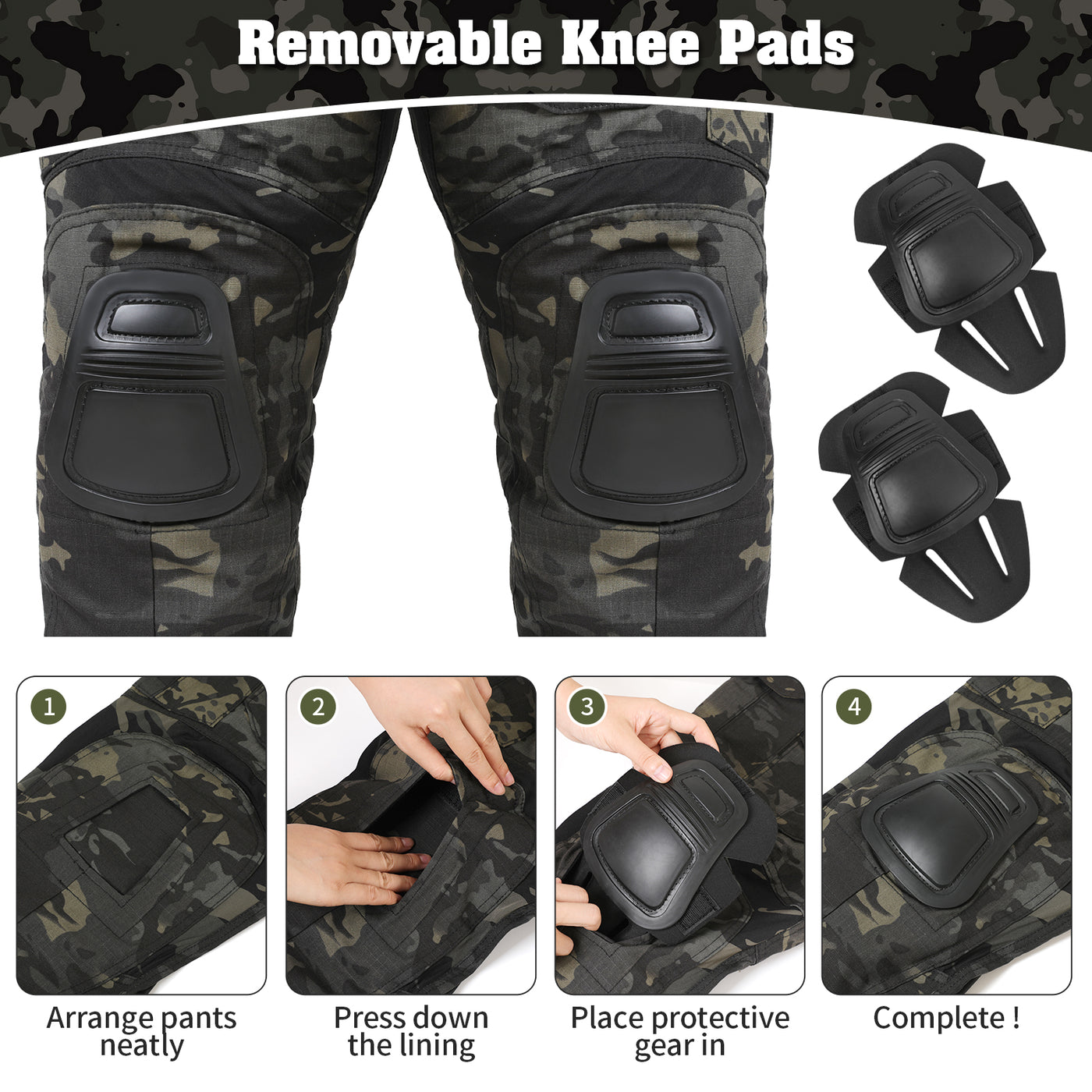 G3 Combat Trousers with Knee Pads Rip-Stop Tactical Trousers