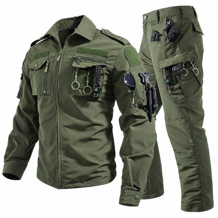 TWS Men’s Tactical Multi-pocket Field Jacket & Cargo Pants Set