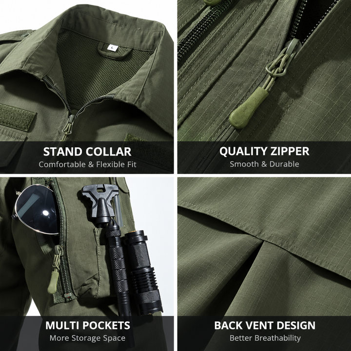 TWS Men’s Tactical Multi-pocket Field Jacket & Cargo Pants Set