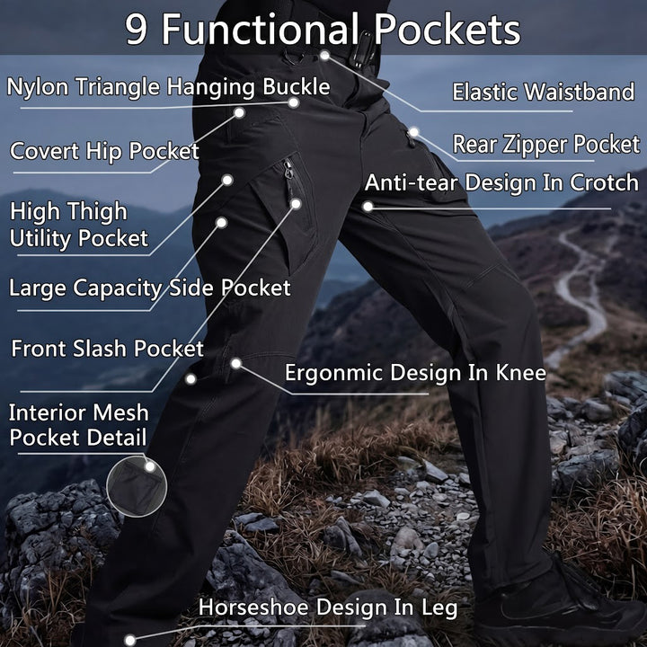 Archon IX9 Lightweight Quick Dry Stretch Trousers Black