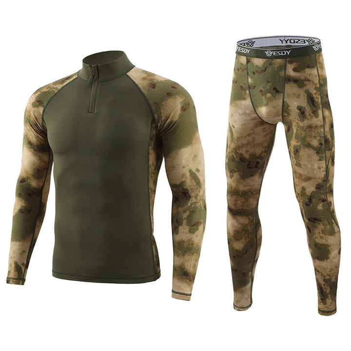 Men's Outdoor Camouflage Underwear Tactical Sports Shapewear Set