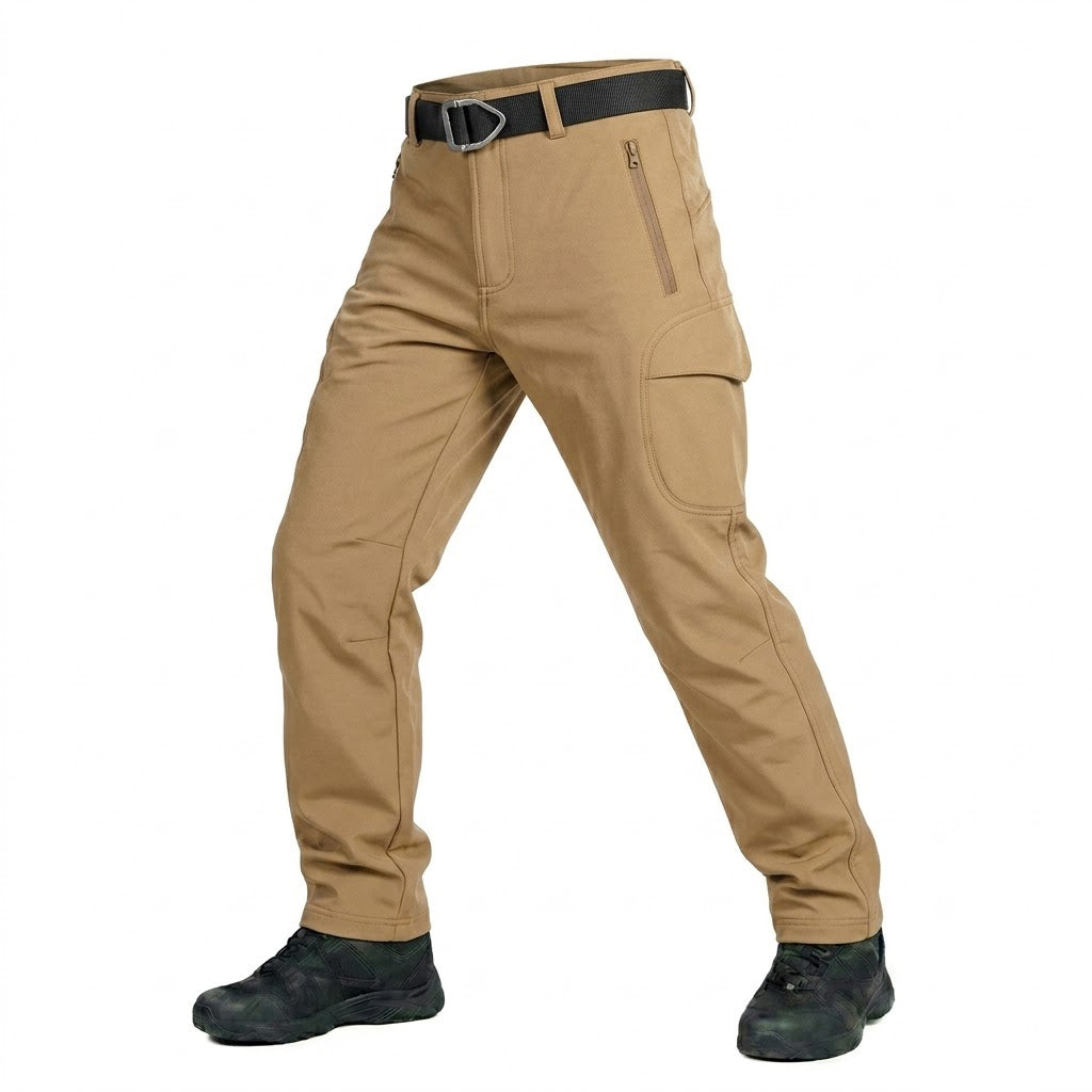 Men's Water-Resistant Tactical Multi-Pocket Softshell Trousers