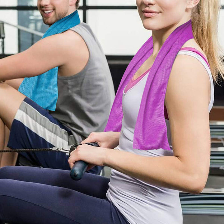 TWS 4 Pack Cooling Towel, Soft Breathable Chilly Microfiber Towel for Work, Outdoor, Workout