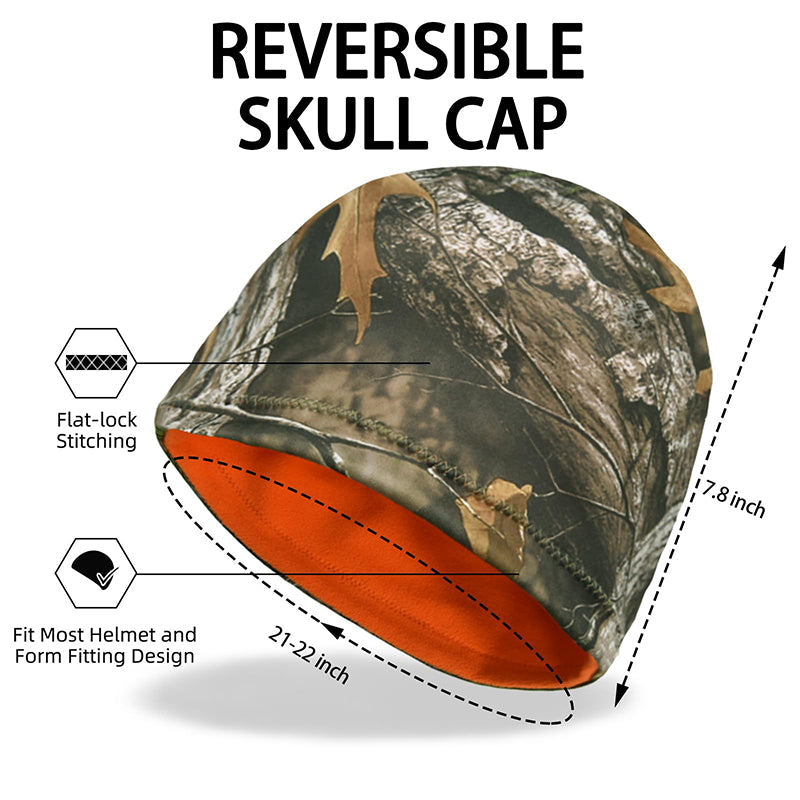 TWS Reversible Fleece Beanie Hat for Hunting & Outdoor