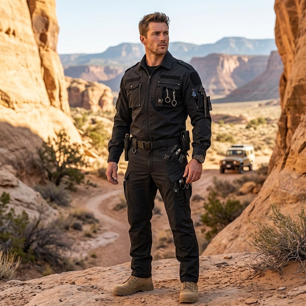 TWS Men’s Tactical Multi-pocket Field Jacket & Cargo Pants Set