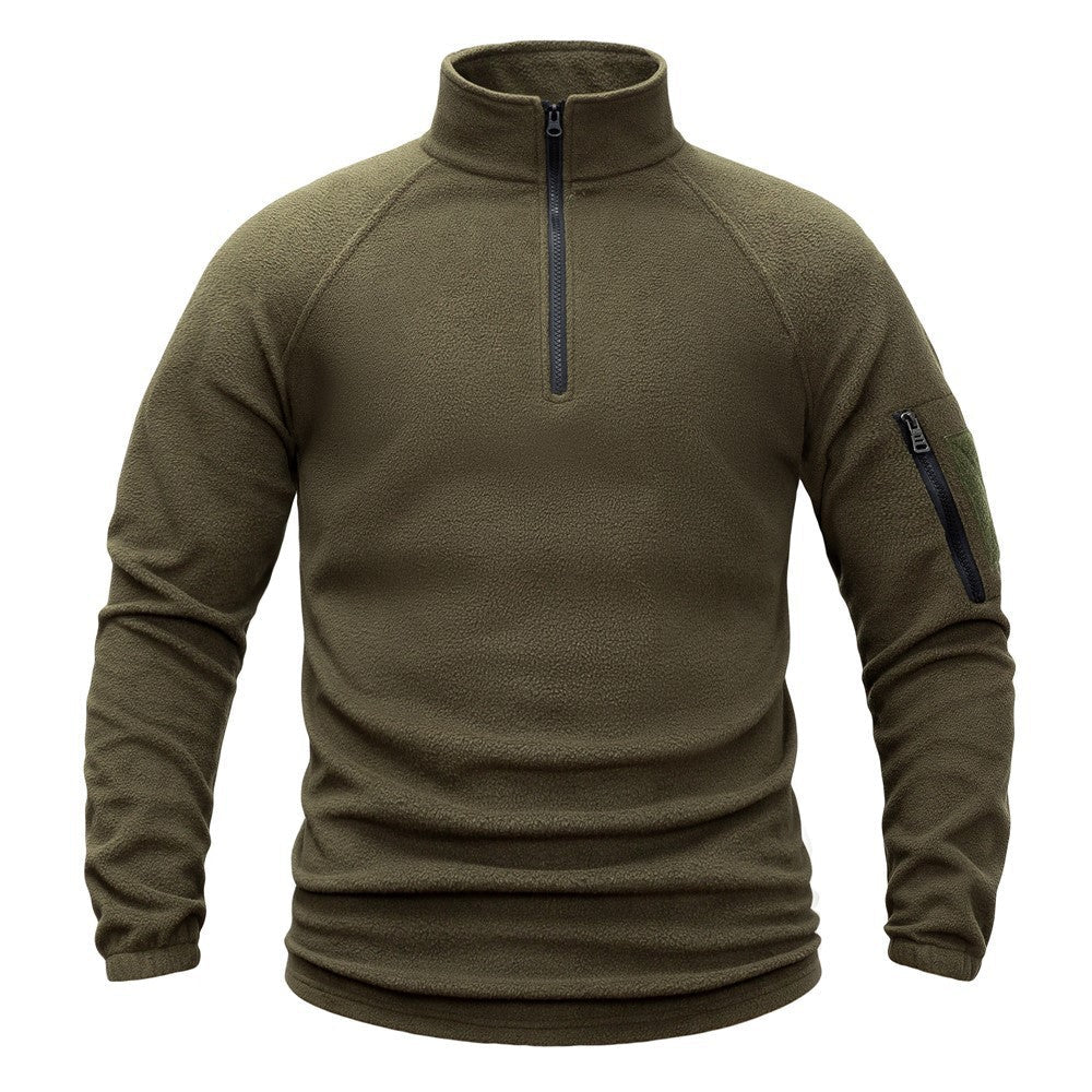 TWS Men’s Half-Zip Fleece Pullover with Sleeve Pocket
