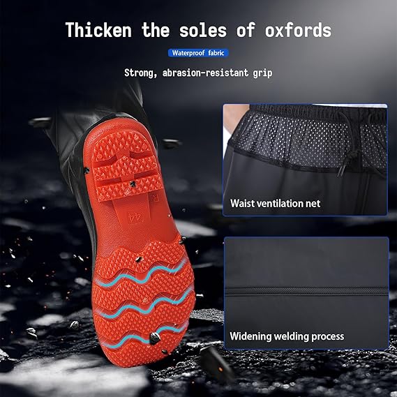 Men's Fishing Waders Waterproof Fishing Trousers with Boots