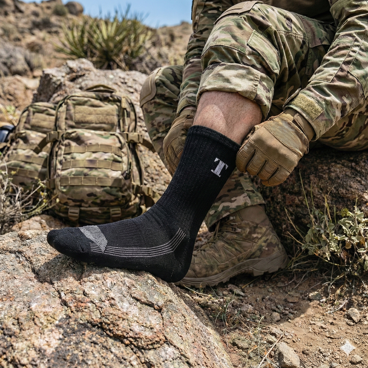 TWS All Terrain Tactical Duty Mid-Calf Boot Socks