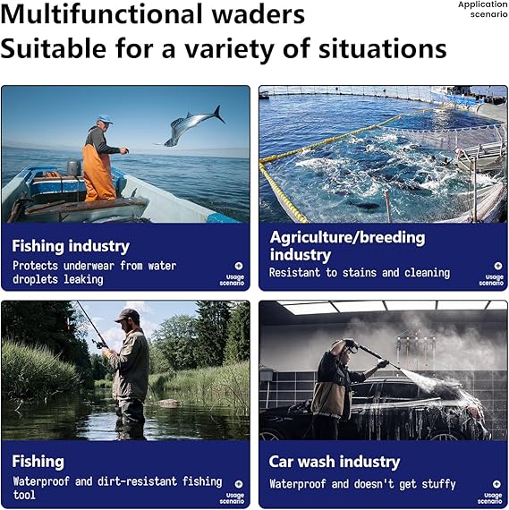 Men's Fishing Waders Waterproof Fishing Trousers with Boots