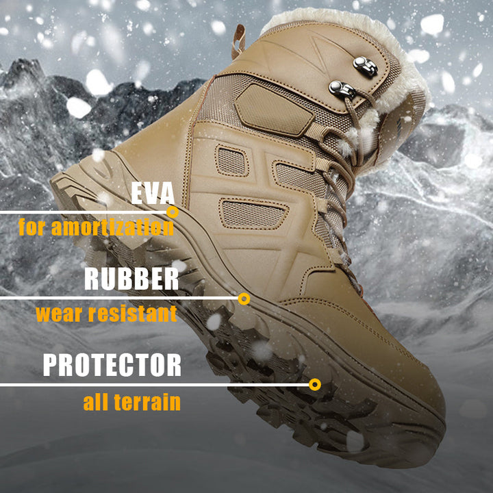 TWS Warm Fur Lined Outdoor Combat Boots