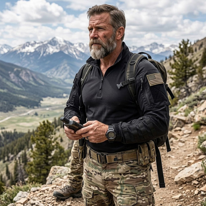 TWS Phantom Operator Shirt - Combat Shirt Outdoor Field Shirt with Sleeve Pockets