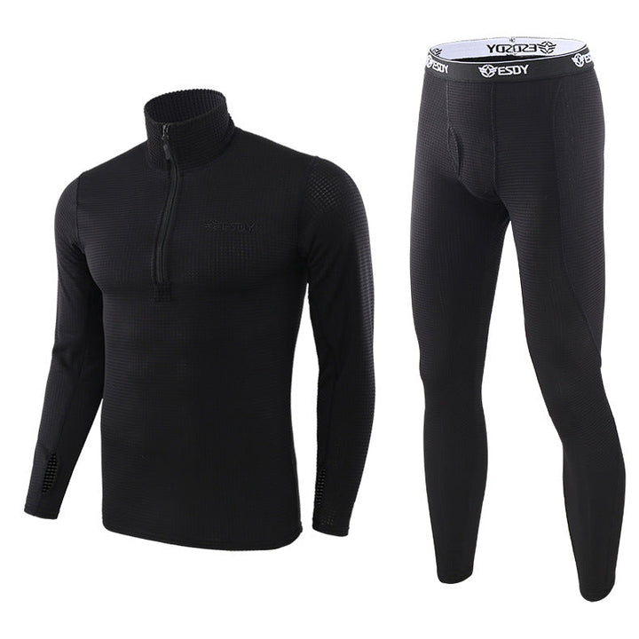 Men's Warm Fleece Underwear Tactical Sports Shapewear Set