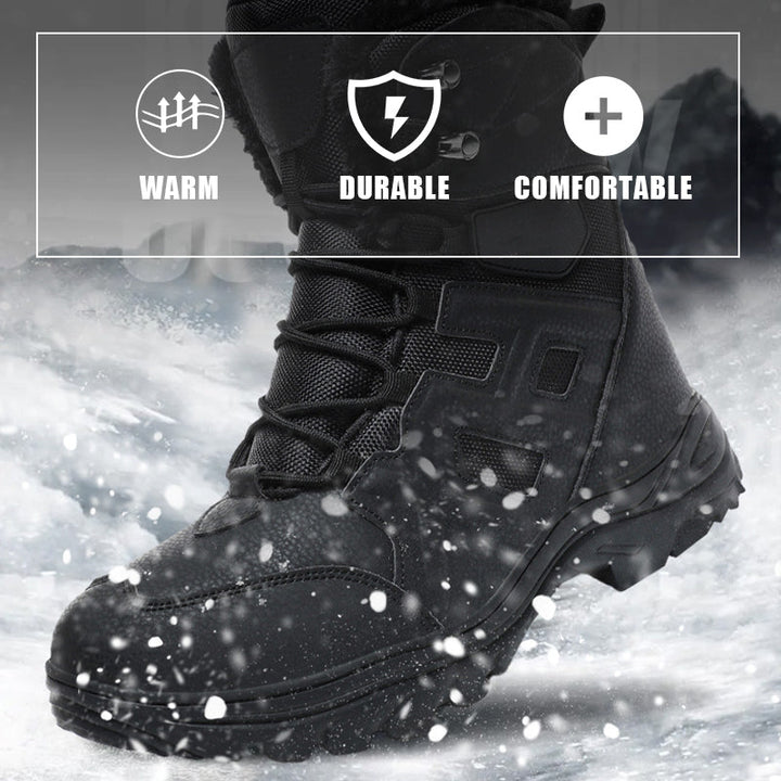TWS Warm Fur Lined Outdoor Combat Boots
