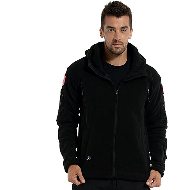 AYIN Hooded Fleece Jacket Spec Ops Men's Warm Winter Sport Hiking Outdoor Hooded Combat Military Jacket Coat