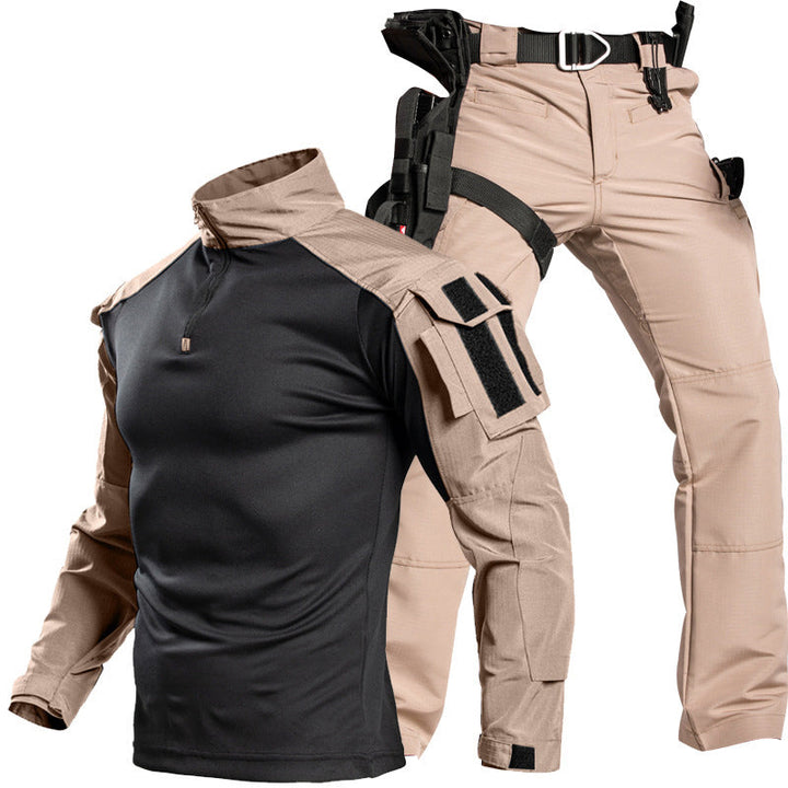 Men's Tactical Combat Shirt & Trousers Set – Waterproof Outdoor Utility Uniform