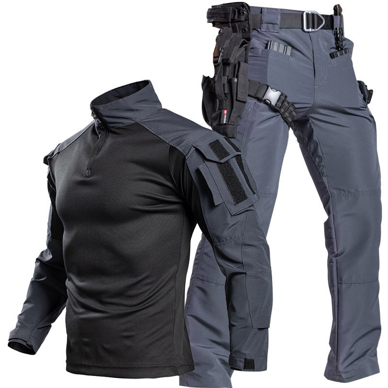 Men's Tactical Combat Shirt & Trousers Set – Waterproof Outdoor Utility Uniform