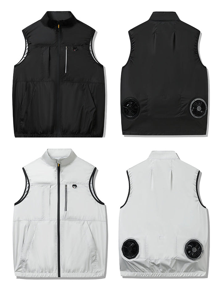 Summer Outdoor Air Cooling Vest with 2 Fans – Electric Work Vest for Fishing & Work