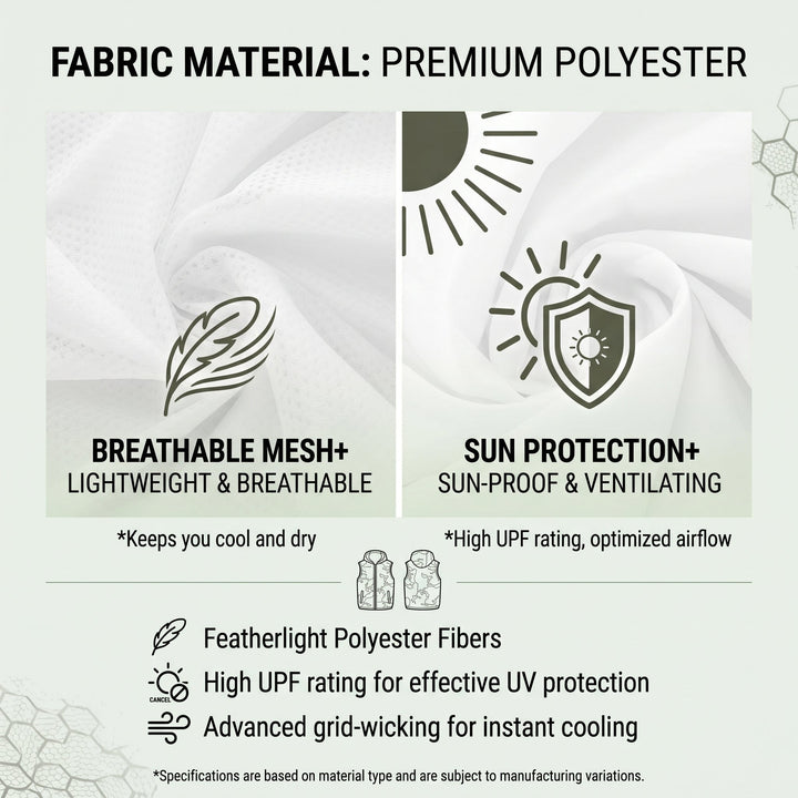 Summer Hooded Air Cooling Vest with 2 Fans – Men & Women Outdoor Heat Relief