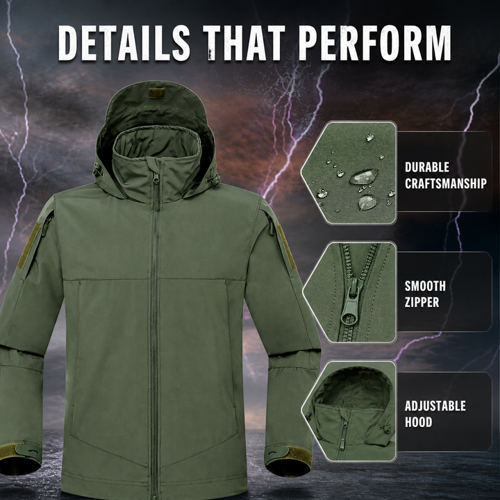 TWS Men’s Lightweight Water-Resistant Jacket Hooded Coat