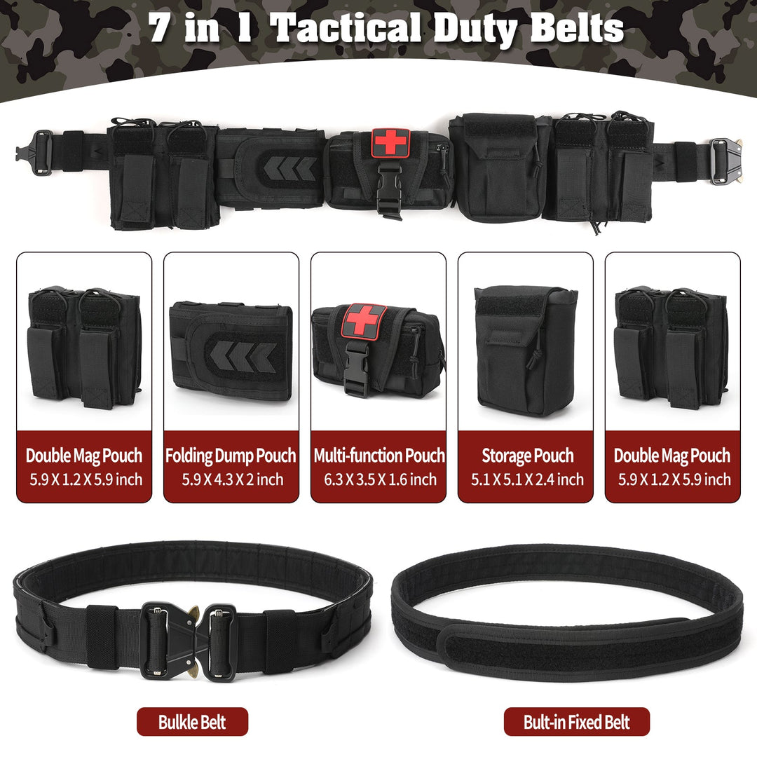 TWS 7 in 1 Quick Release Tactical Duty Belt