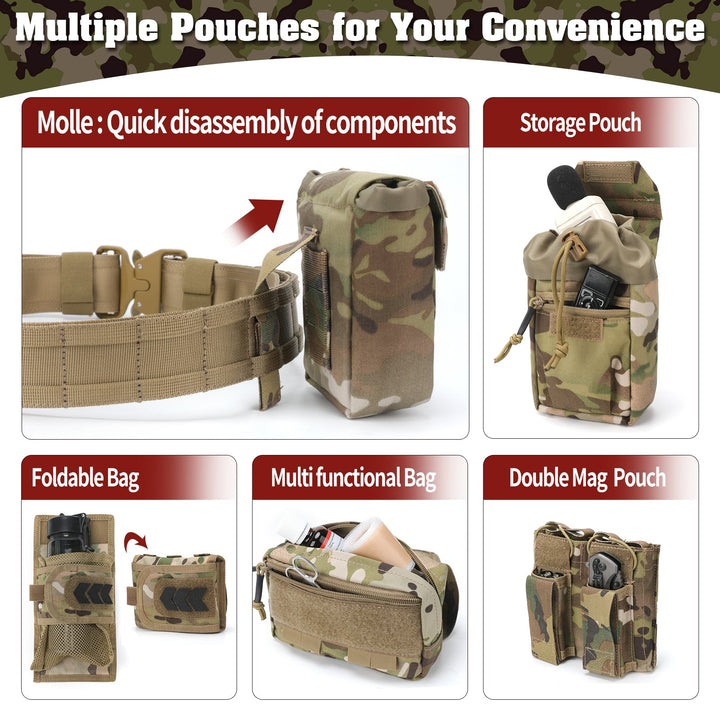 TWS 7 in 1 Quick Release Tactical Duty Belt