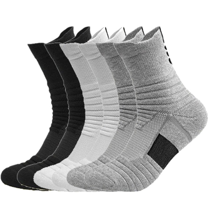 Men's Tactical Crew Socks, Thick Cushioned Moisture Wicking