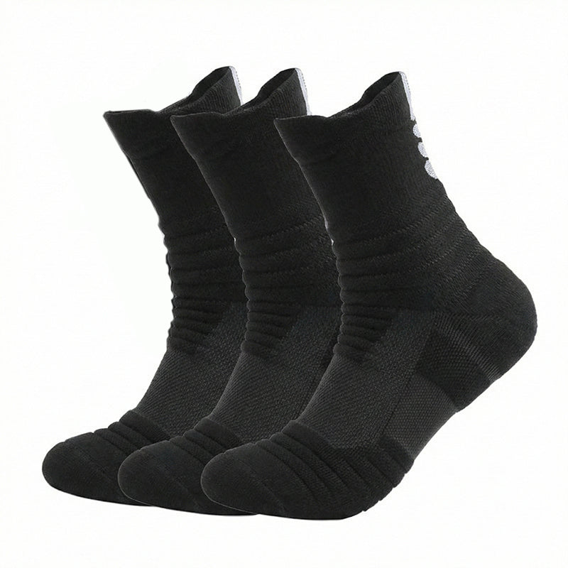 Men's Tactical Crew Socks, Thick Cushioned Moisture Wicking