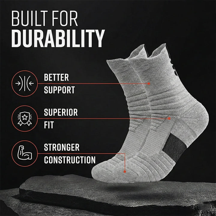 Men's Tactical Crew Socks, Thick Cushioned Moisture Wicking