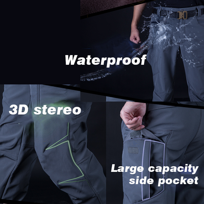 Archon Softshell Waterproof Tactical Pants for Winter Black