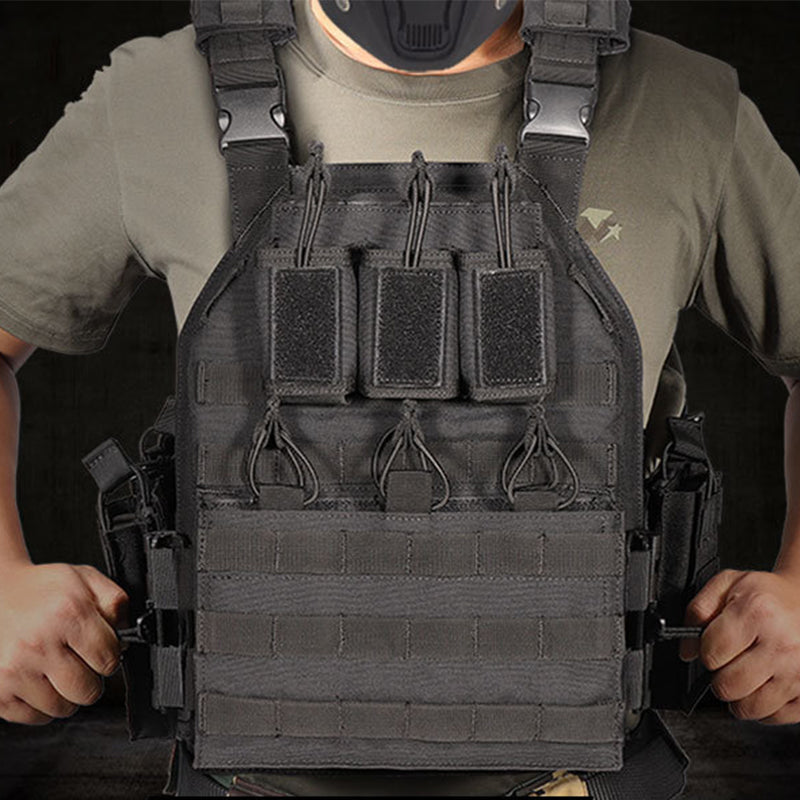 HWZ Molle Tactical Amphibious Vest Tactical Vest CS Field Outdoor Hunting Vest Equipment (black