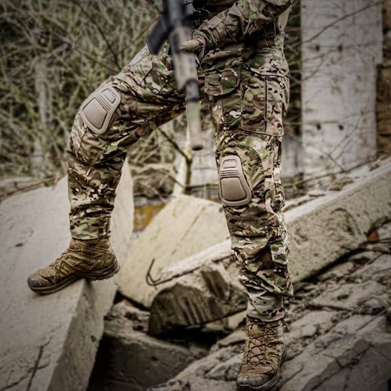 G3 Combat Trousers with Knee Pads Rip-Stop Tactical Trousers Camouflage